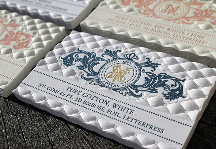 Embossed Foil Business Cards